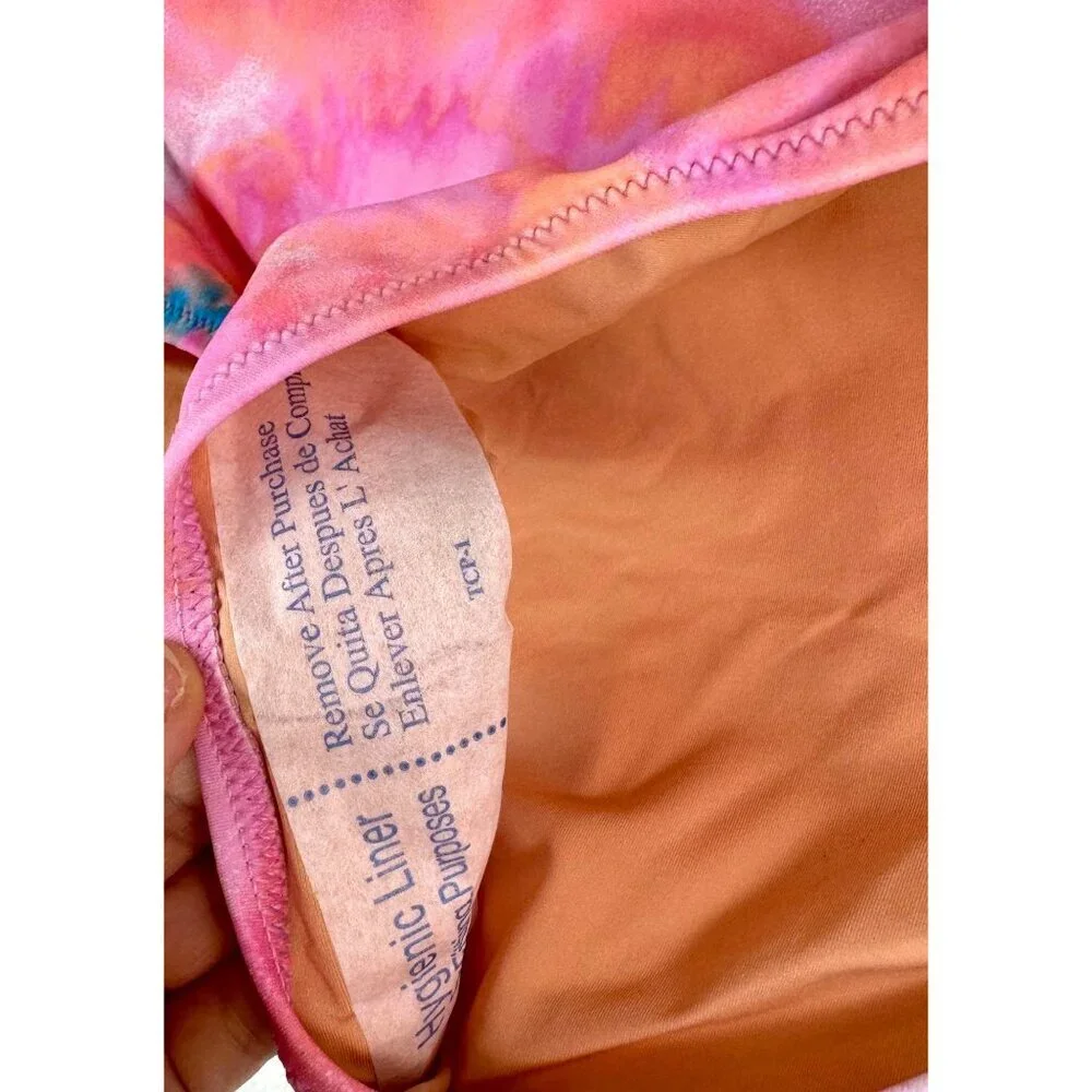 J.Crew tie dye pink core Girls' bow bikini‎ bottom 12